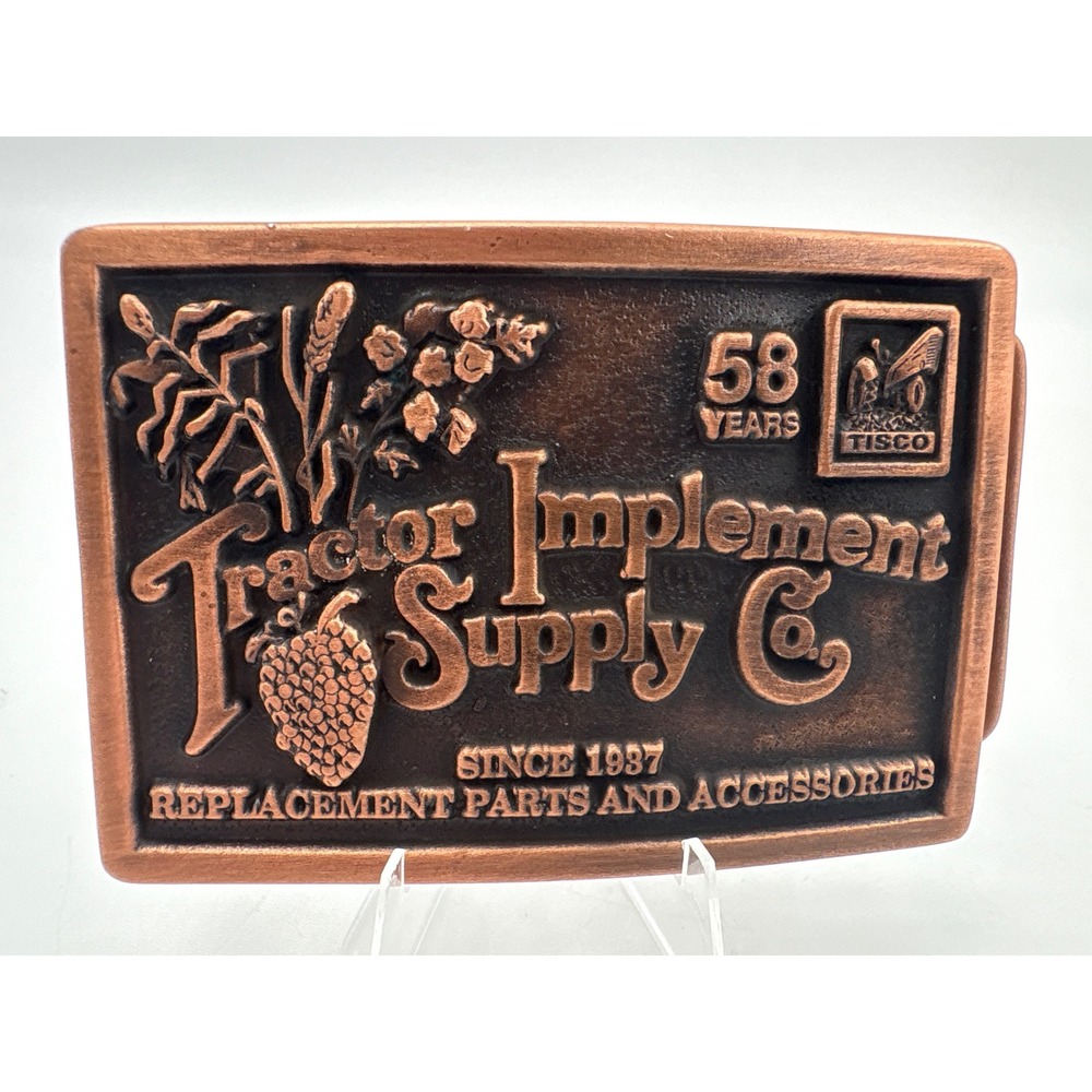 TISCO Tractor Implement Supply Co Belt‎ Buckle 1995 Commemorative Metal